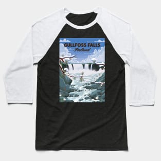 Gullfoss Falls Iceland Baseball T-Shirt